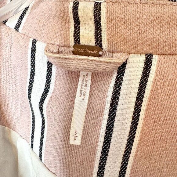 FREE PEOPLE Uptown Girl Oversized Blazer in Rose Pink Striped Women’s Size S - Picture 5 of 11